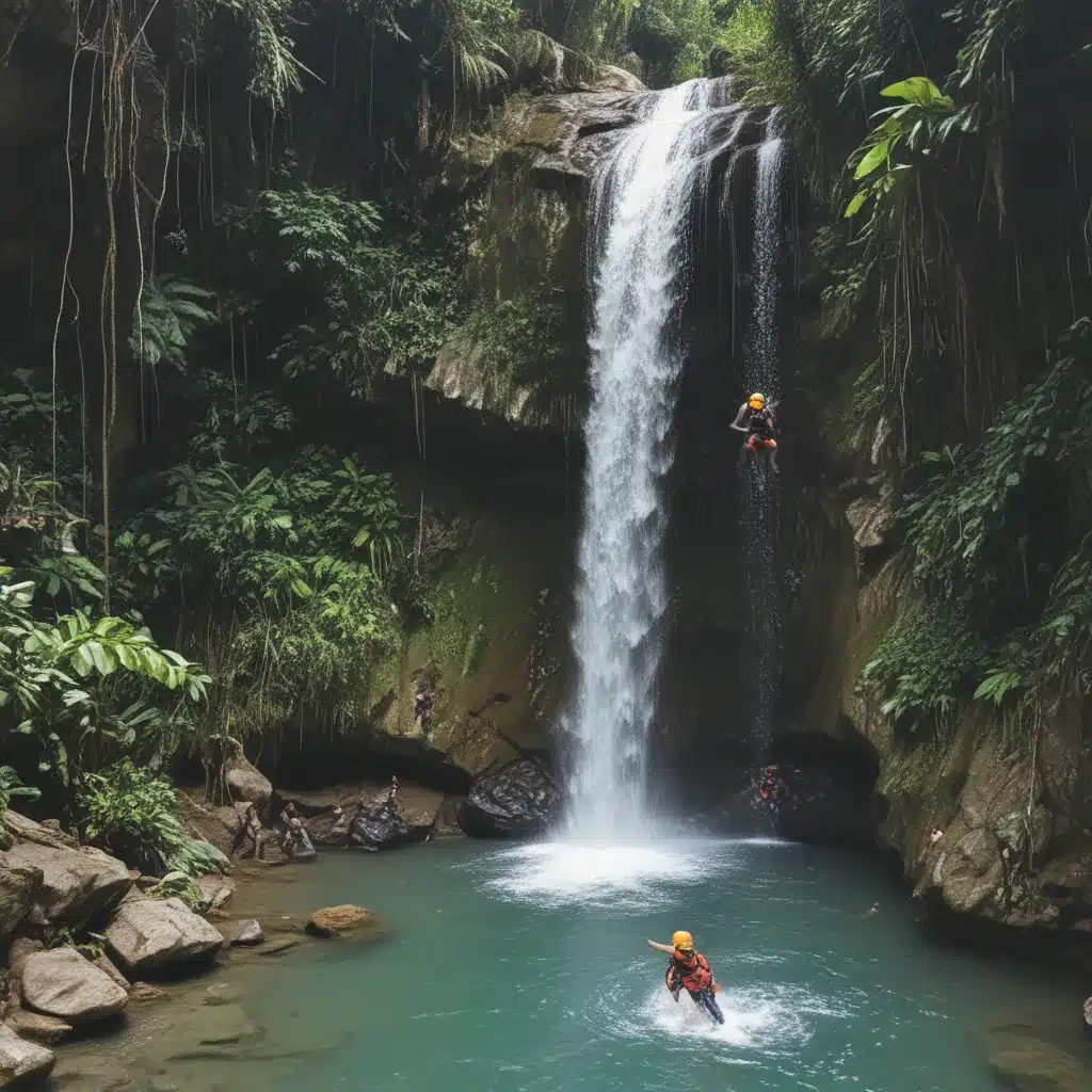 Canyoning Down Waterfalls Near Cebu