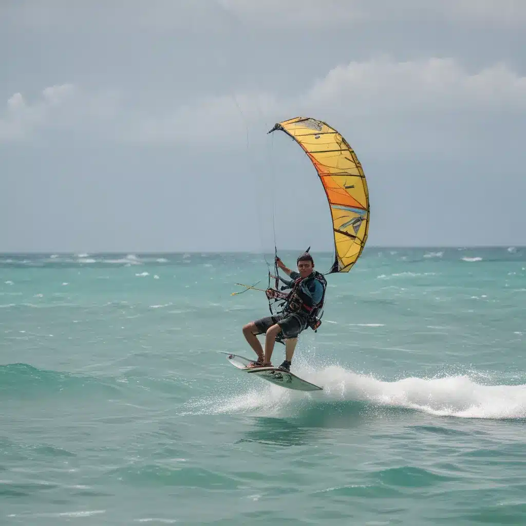Kitesurfing Off the Coast of Siargao