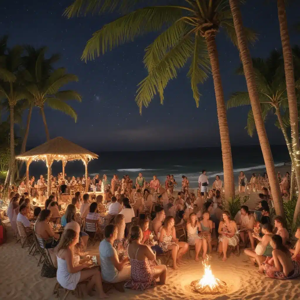 Luau Party Under the Stars on the Beach