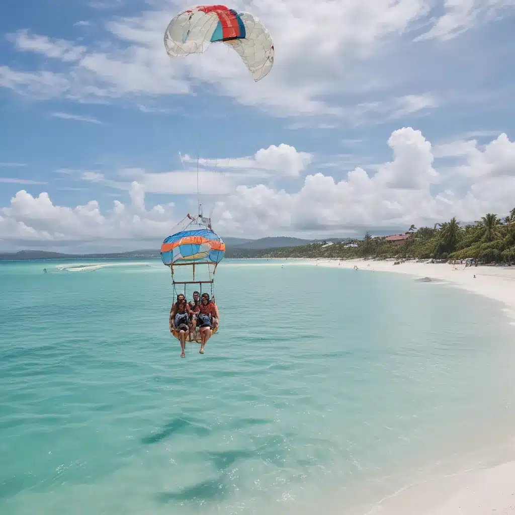 Parasail Over White Sand Beaches in Boracay