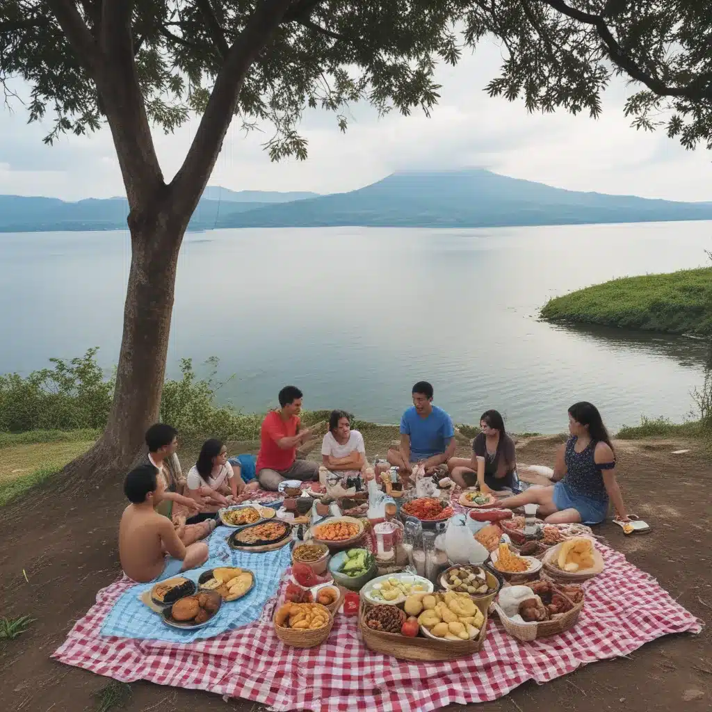 Picnic at Taal Lake near Tagaytay