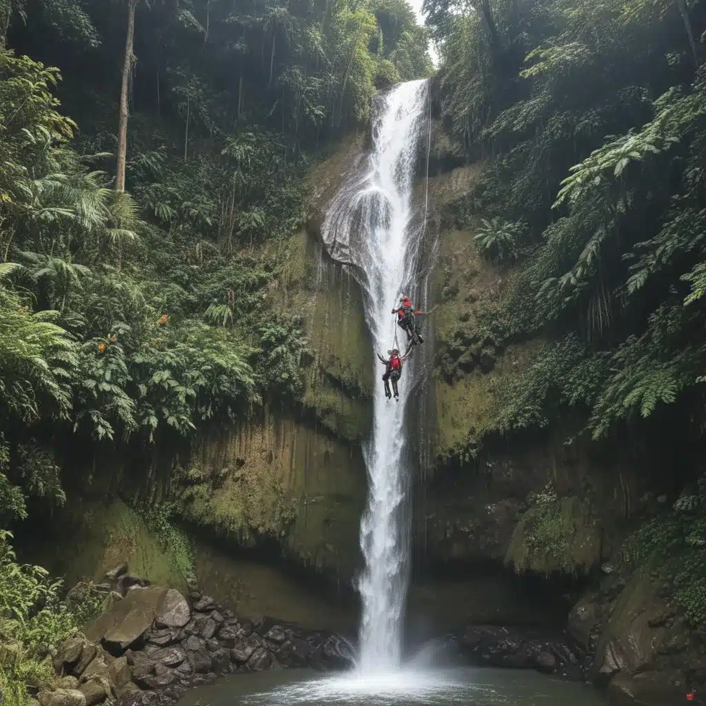 Rappelling Down Waterfalls Near Lake Sebu