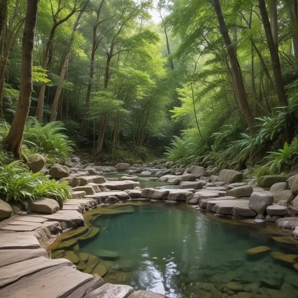 Relax at Natural Hot Springs Nestled in Lush Forests