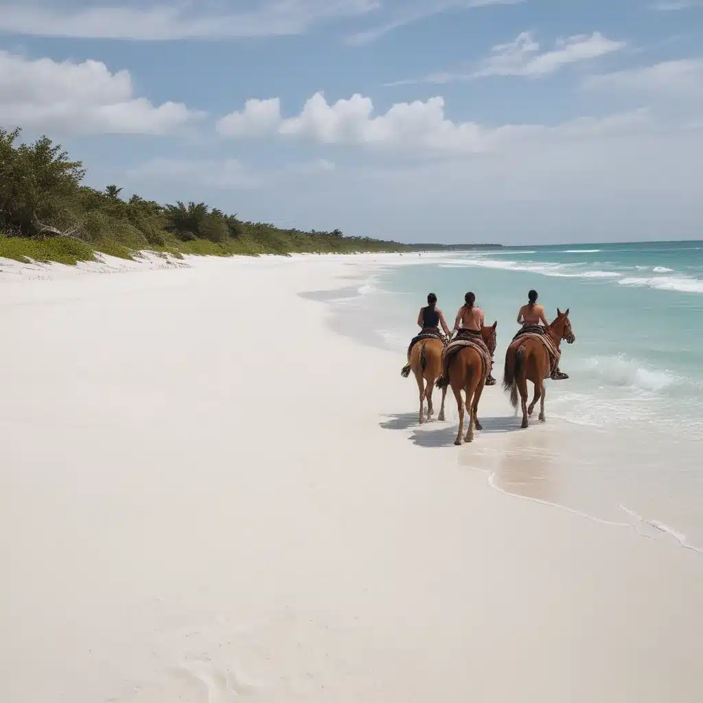 Riding Horses on White Sand Beaches