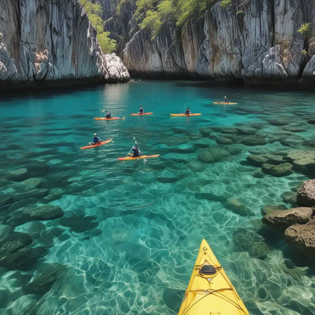Sea Kayaking Through the Limestone Cliffs of Coron