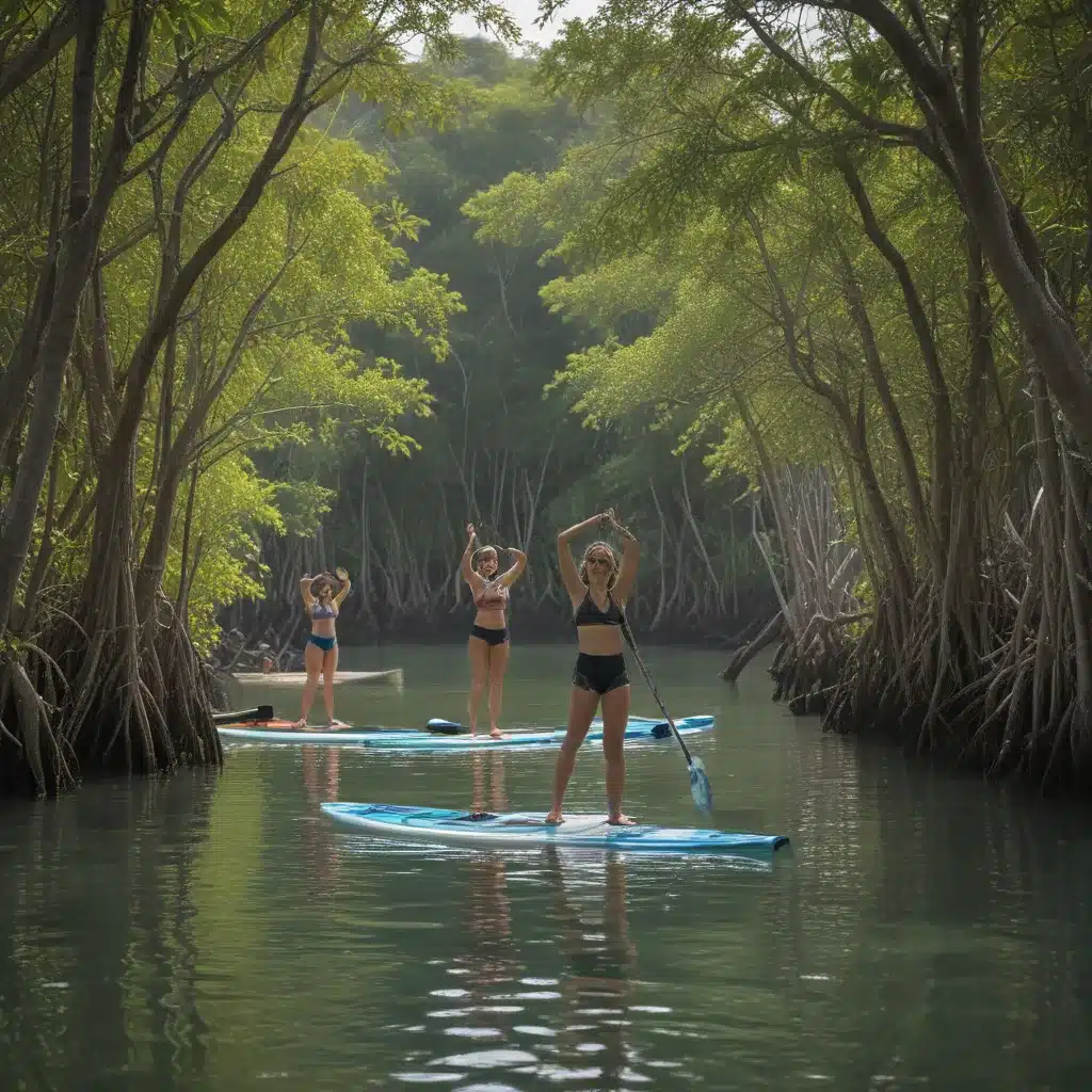 Stand Up Paddleboard Yoga in El Nido Mangroves